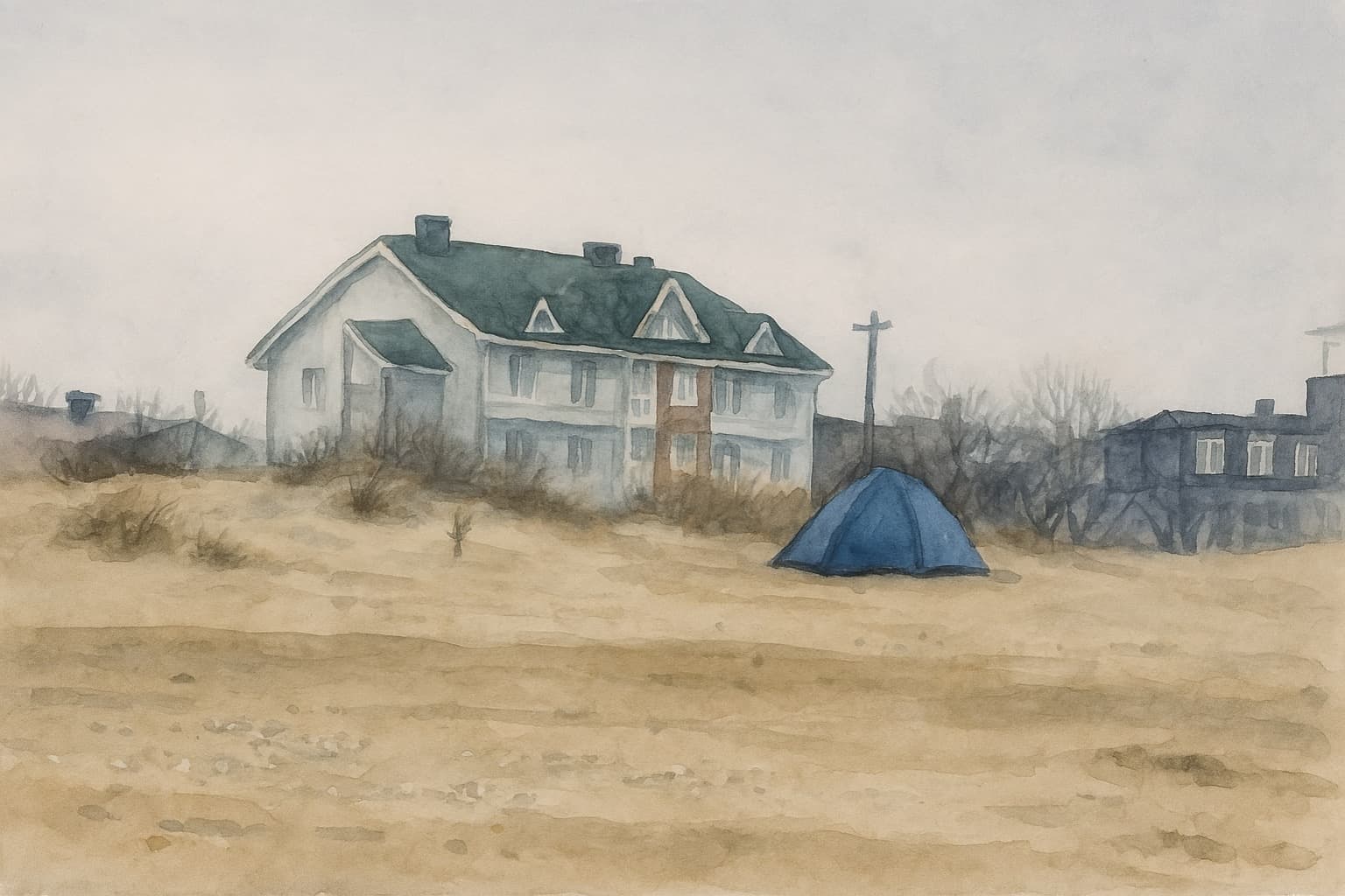 Анапа. Зимняя ночёвка на пляже