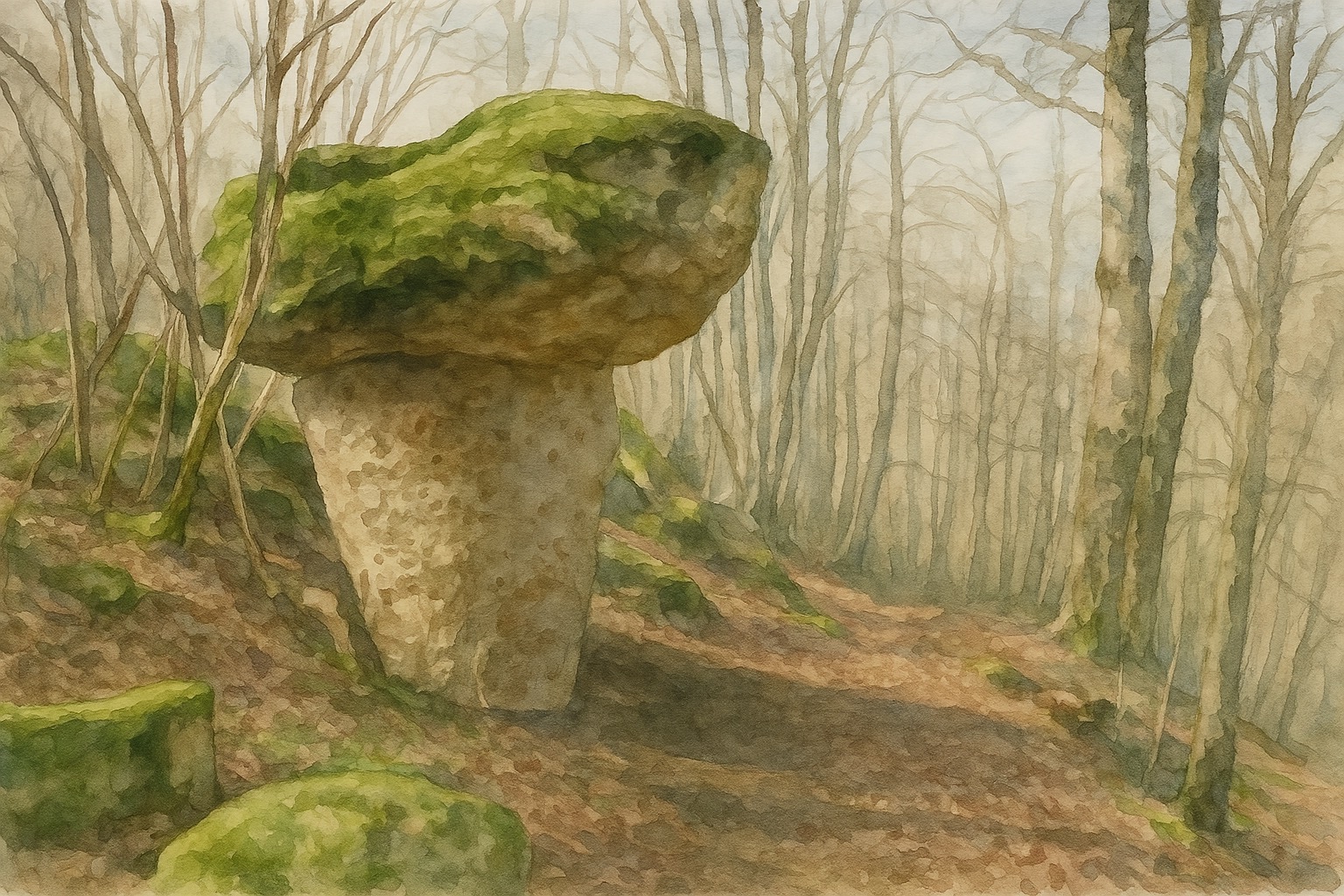 Посёлок Новый, каменные грибы