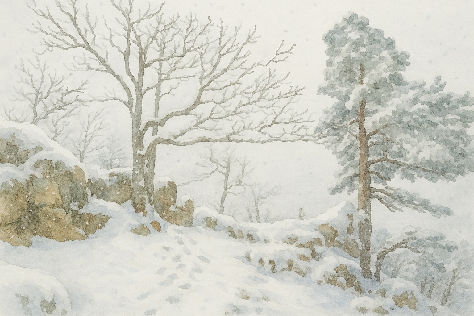 Планческие скалы №6. Заснеженный лес